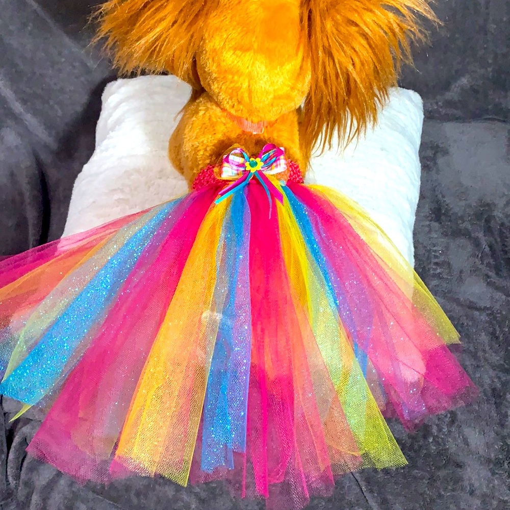 Sparkling Rainbow Doggy Tutu